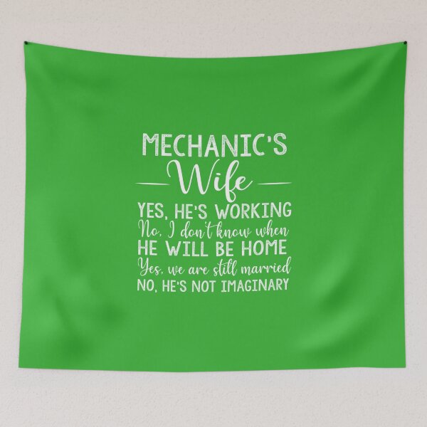 Item preview, Mechanics Wife Funny Married Mechanic Husband Cute Gift designed and sold by MeiKenia.