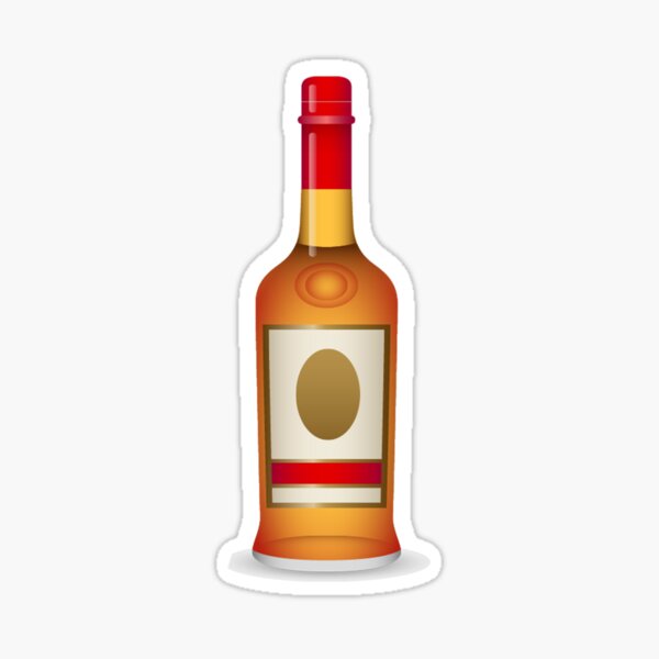 "Golden Brown Liquor Bottle Sticker" Sticker for Sale by austerlitzaz