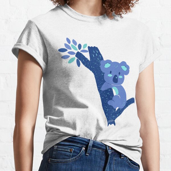 Koala Sitting - Blue Classic T-Shirt
