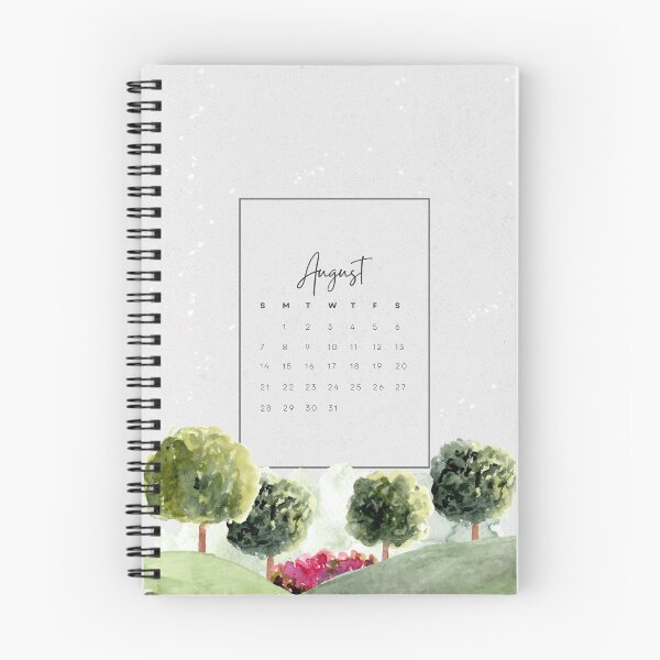 Item preview, Monthly Calendar 2022 Aesthetic - Green - August  designed and sold by Levated.