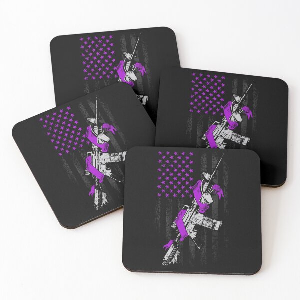 Item preview, Alzheimers Awareness Flag American Ribbon Military Alzheimers Awareness Peach Ribbon Warrior  designed and sold by OtiliaNikolaus.