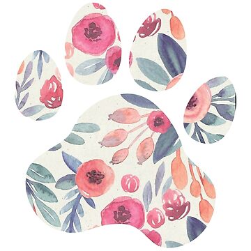 Artwork thumbnail, Muted Watercolor Paw Print by annmariestowe
