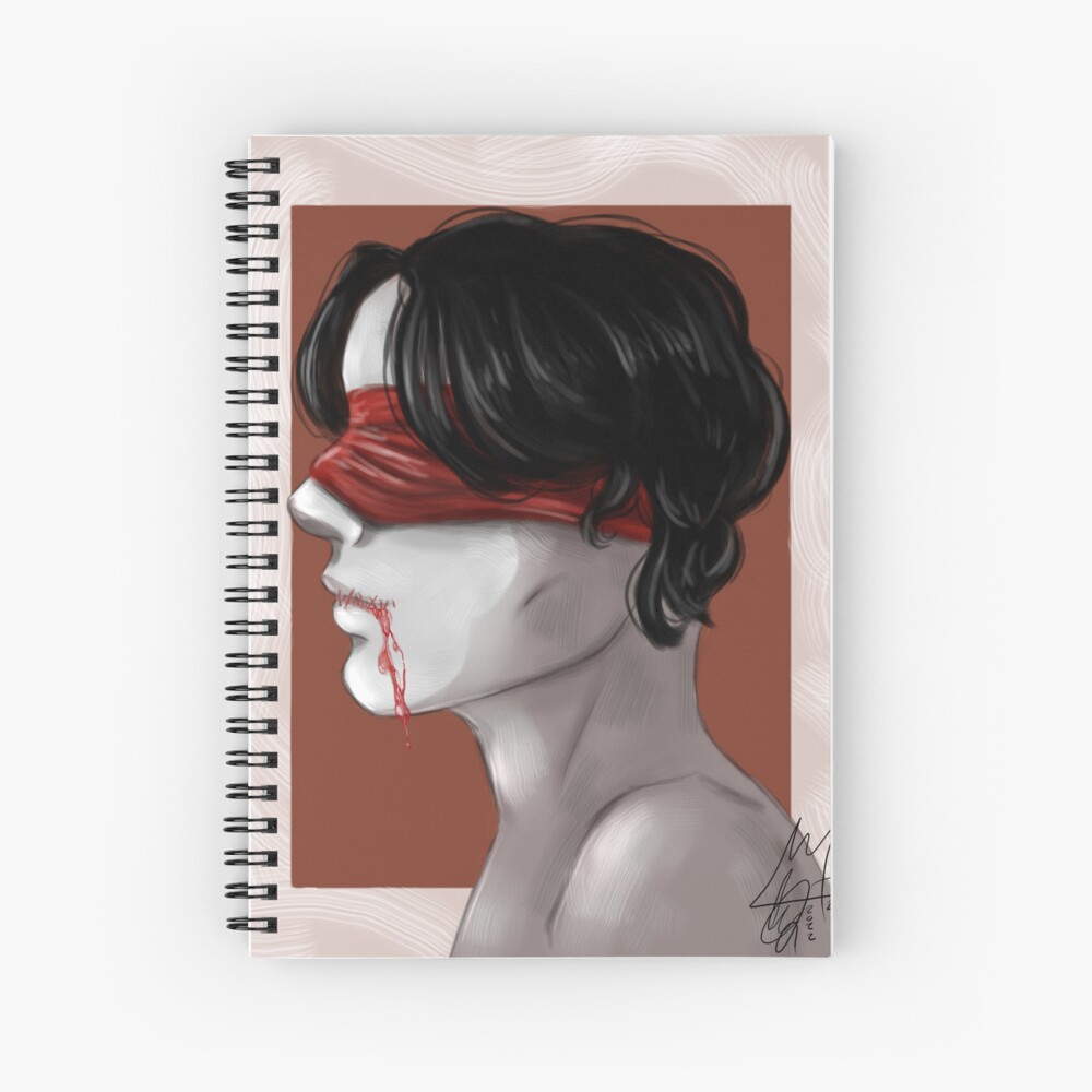 Blindfolded Man Cyanotype Portrait Sticker for Sale by KalenaDraws