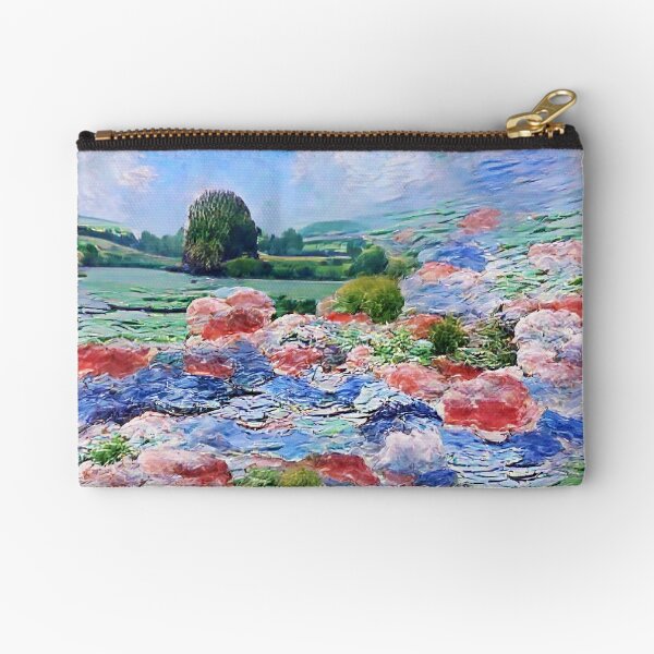 Lily Landscape: Oscar-Claude Monet Inspired Zipper Pouch