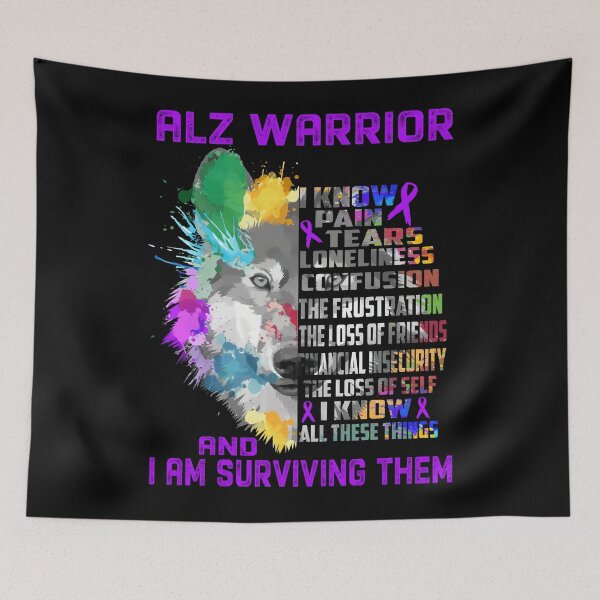 Item preview, Alzheimers Awareness I Am ALZ Warrior, I Know All These Things and I Am Surviving Them  designed and sold by OtiliaNikolaus.