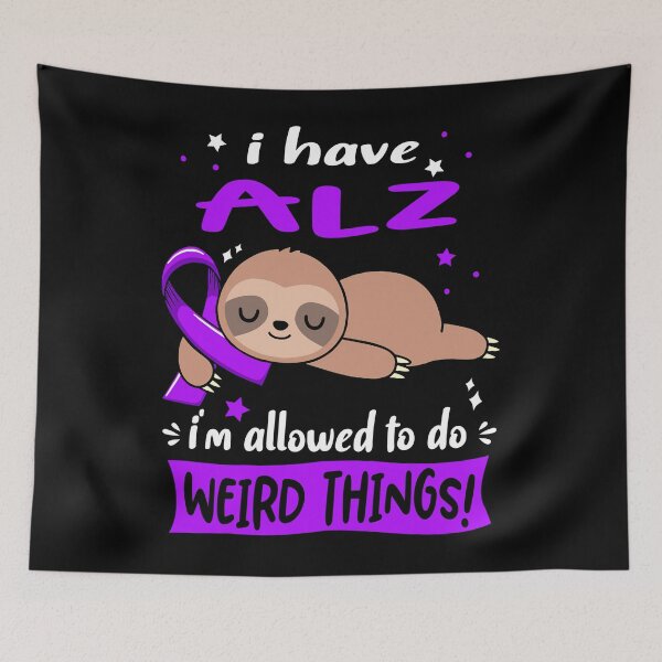 Item preview, Alzheimers Awareness I have ALZ i'm allowed to do Weird Things Support ALZ Warrior Gifts  designed and sold by OtiliaNikolaus.