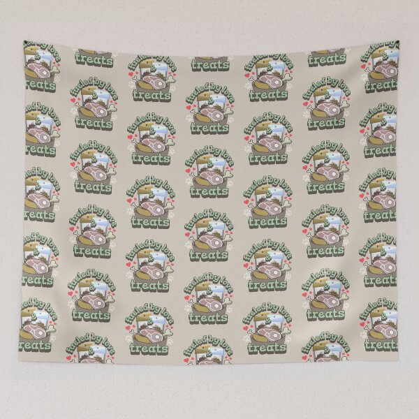 Item preview, Green Fueled By Love And Treats Fun Pet Dog Slogan US Spelling designed and sold by TrulyEpoque.