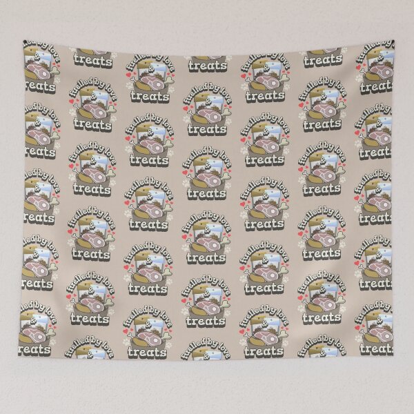 Item preview, Fuelled By Love And Treats Fun Pet Dog Slogan UK Spelling designed and sold by TrulyEpoque.