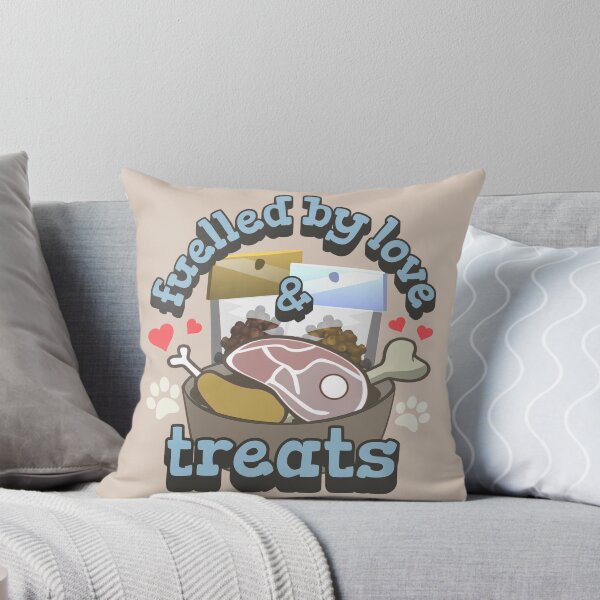 Item preview, Blue Fuelled By Love And Treats Fun Pet Dog Slogan UK Spelling designed and sold by TrulyEpoque.