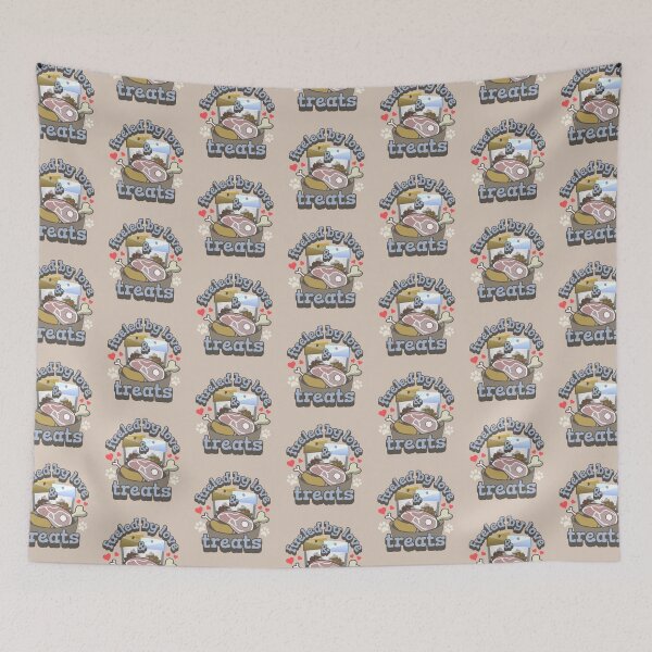 Item preview, Blue Fueled By Love And Treats Fun Pet Dog Slogan US Spelling designed and sold by TrulyEpoque.