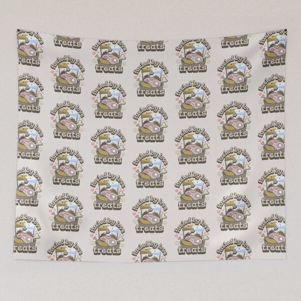 Item preview, Cream Fueled By Love And Treats Fun Pet Dog Slogan US Spelling designed and sold by TrulyEpoque.