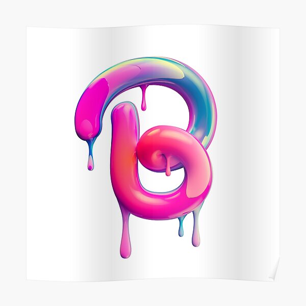 "Letter B Graffiti Art Board Prints" Poster For Sale By Superglory ...