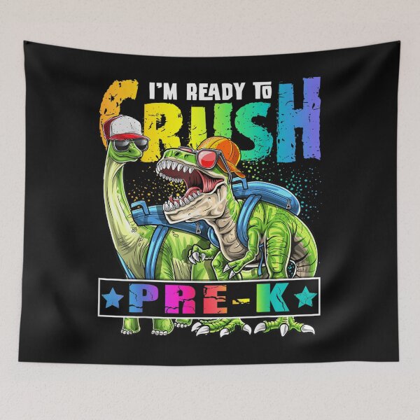 Item preview, Ready to Crush Pre-K Dinosaur Backpack Back to School For Kids designed and sold by anes18.
