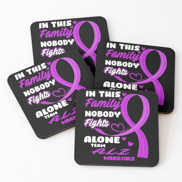 Item preview, Alzheimers Awareness In This Family Nobody Fights Alone Team ALZ Warriors  designed and sold by OtiliaNikolaus.