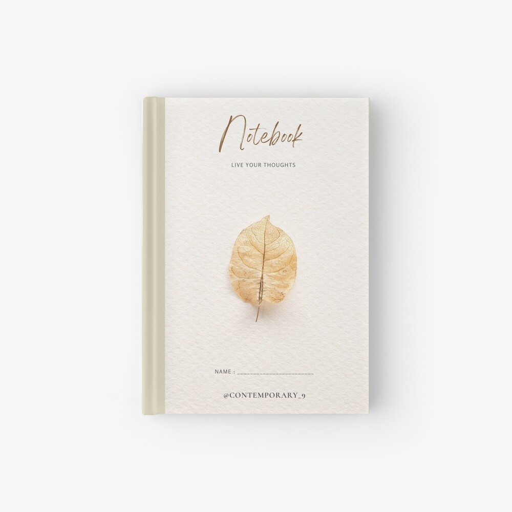 Notebook & Journal with a Earthy Leaf Hardcover Journal
