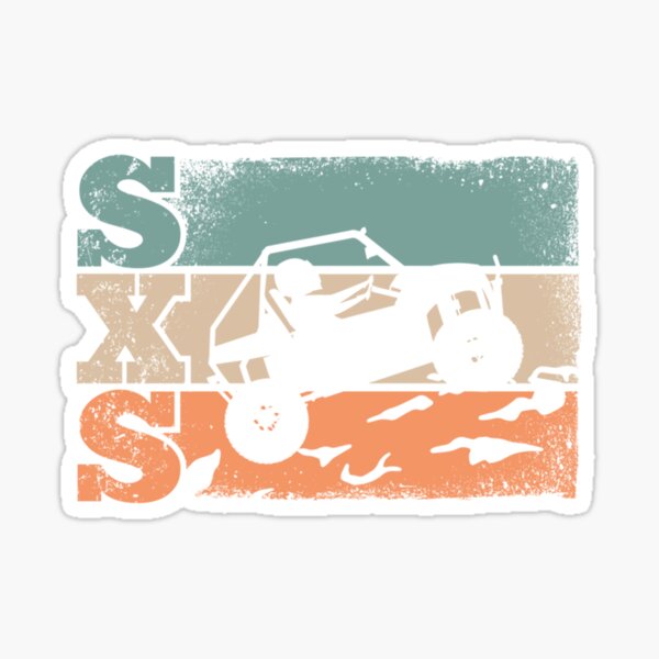"Vintage SxS Driver, Funny Side By Side SxS UTV" Sticker for Sale by MonteHat Redbubble
