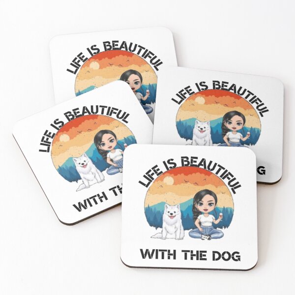 Item preview, WITH THE DOG life is Beautiful designed and sold by Shopster381.