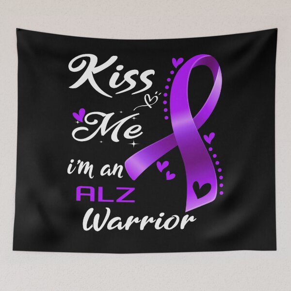 Item preview, Alzheimers Awareness Kiss Me I'm An ALZ Warrior Support ALZ Awareness Gifts  designed and sold by OtiliaNikolaus.