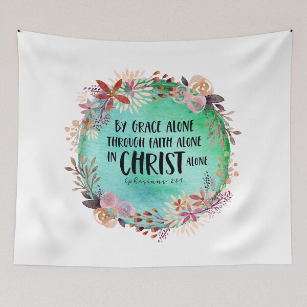 Item preview, Christian Bible Verse - By Grace Alone, Through Faith, In Christ Alone - Ephesians 2:8-9 designed and sold by JacquelineLim.