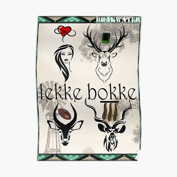 "Afrikaans Lekke Bokke" Poster for Sale by Venster Redbubble