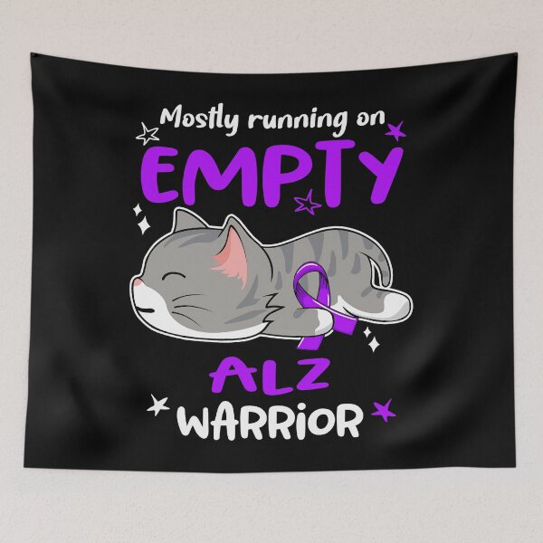 Item preview, Alzheimers Awareness Mostly Running on Empty ALZ Warrior  designed and sold by OtiliaNikolaus.