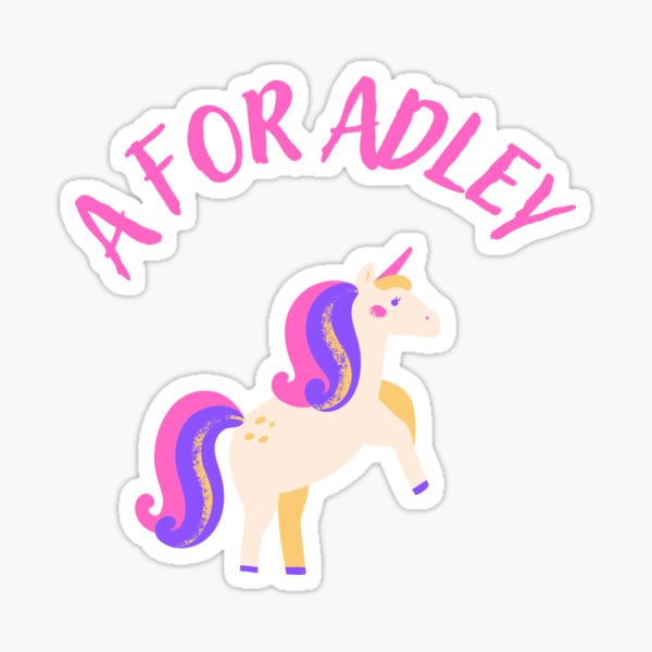 a for adley unicorn plush