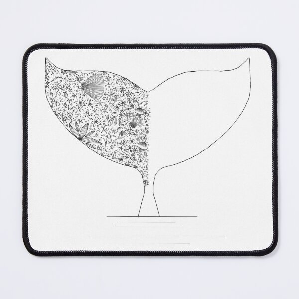Item preview, Whale Tail Minimal Black & White Ocean Beach Art designed and sold by Marinaaa010.