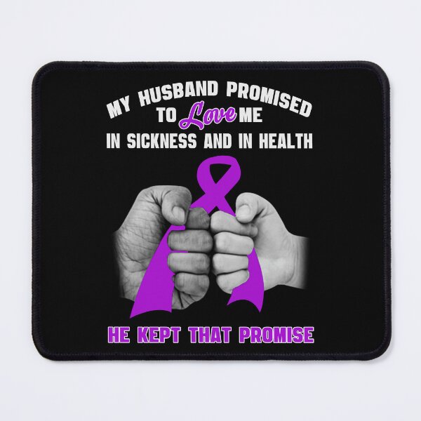 Item preview, Alzheimers Awareness My Husband Promised To Love Me Sickness Health Alzheimers Awareness Peach Ribbon Warrior designed and sold by OtiliaNikolaus.