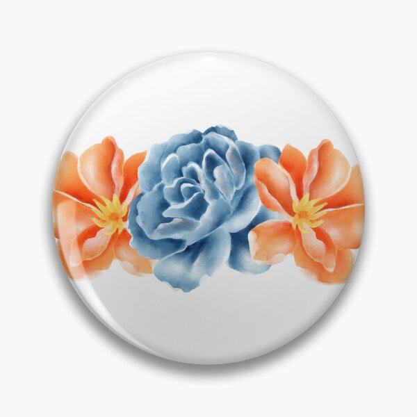 Item preview, orange and blue flowers designed and sold by JAG2B.