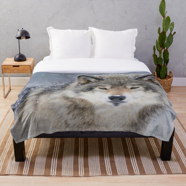 Item preview, Timber Wolf In Snowfall designed and sold by WolvesOnly.