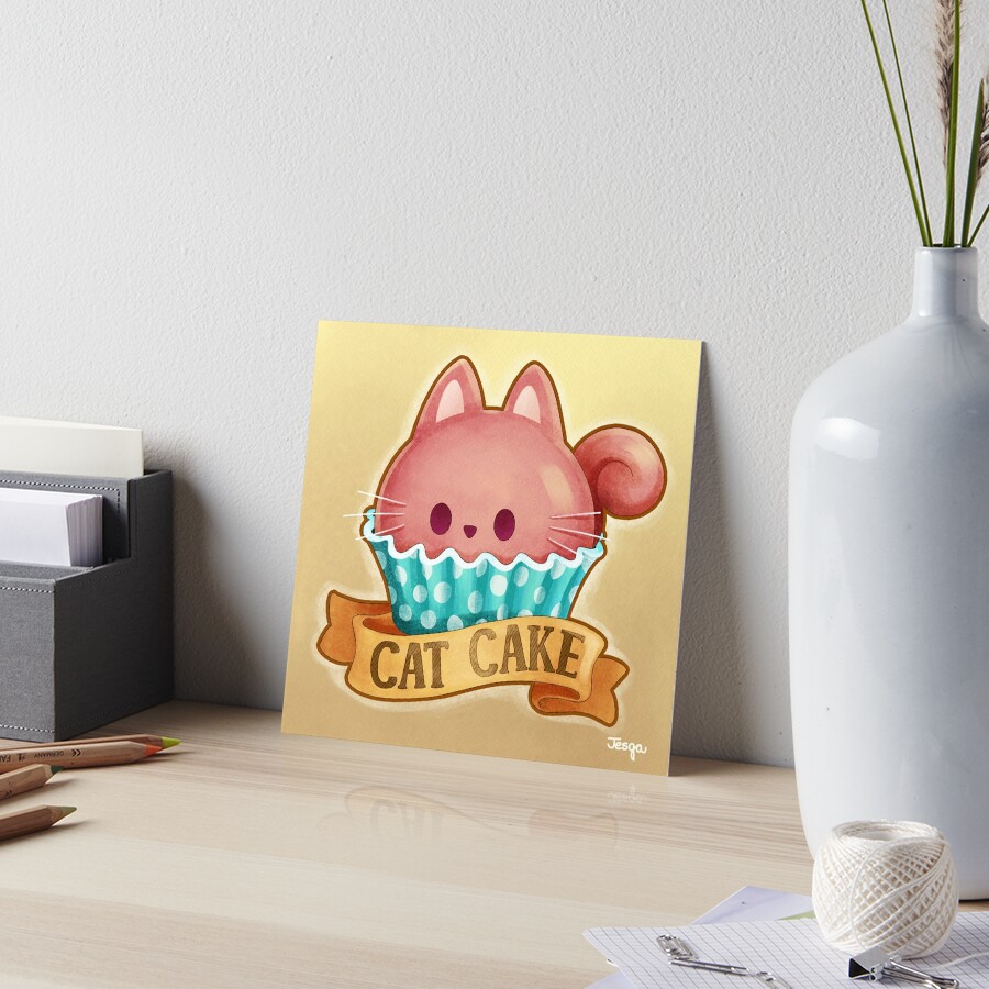 Cupcake Cat Art Board Print for Sale by jesga | Redbubble
