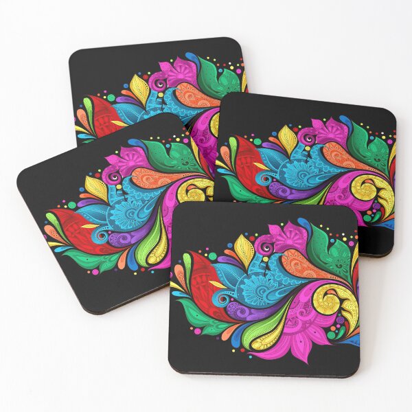Item preview, Paisley Garden Indian Style Print on Black designed and sold by lissantee.