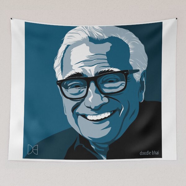 Aperçu de l'œuvre Portrait minimaliste de Martin Scorsese créée et vendue par Doodlebhai.