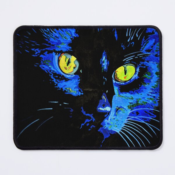 Item preview, Black Cat Artistic Portrait With Striking Yellow Eyes designed and sold by taiche.