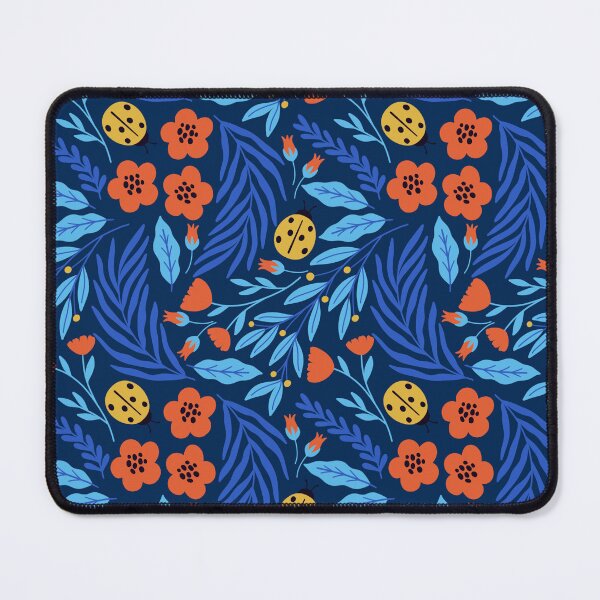 Item preview, Ladybug in the garden on dark blue background designed and sold by Irenajh87.
