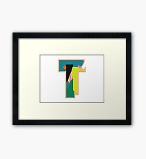 Chunky vibrant alphabet T Framed Print