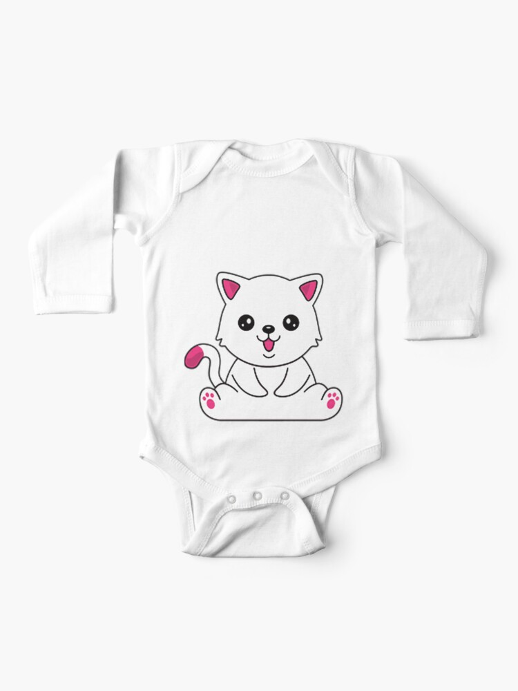 cute white cat | Baby One-Piece