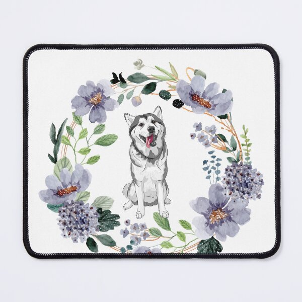 Item preview, Husky Wreath. Husky Dog Flowers designed and sold by Doggymadness.