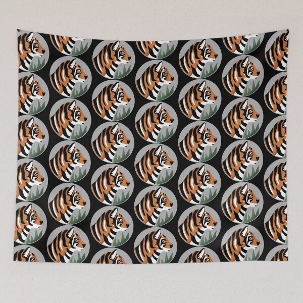 Item preview, Bengals Tiger in the Jungle Orange and Black designed and sold by Ashleylcoop.
