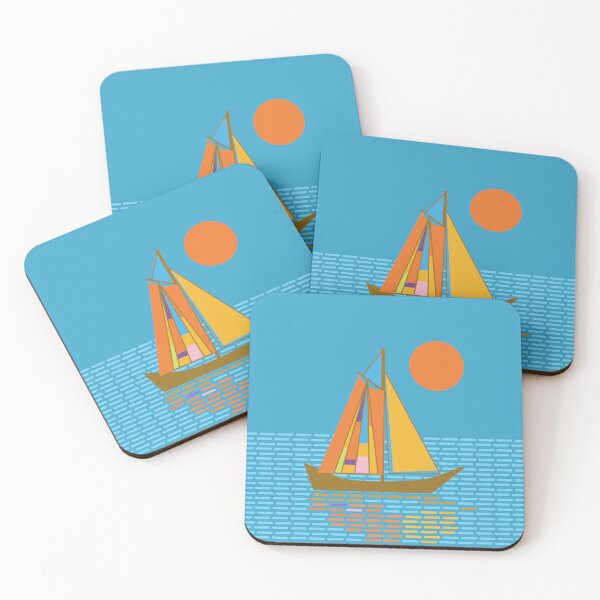 Item preview, Sailing Boat Colorful Sails Seascape designed and sold by Anna Lemos.
