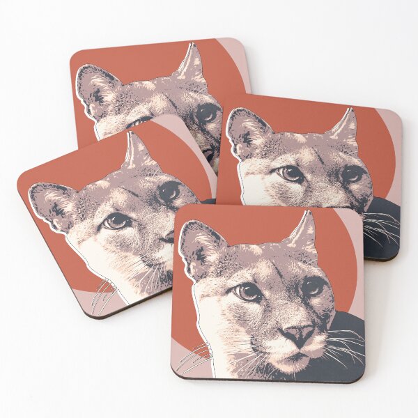 Item preview, Textured Cougar Retro Art designed and sold by boholoc0.