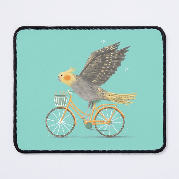 Artikelvorschau, Nymphensittich auf einem Fahrrad entworfen und verkauft von SophieCorrigan.