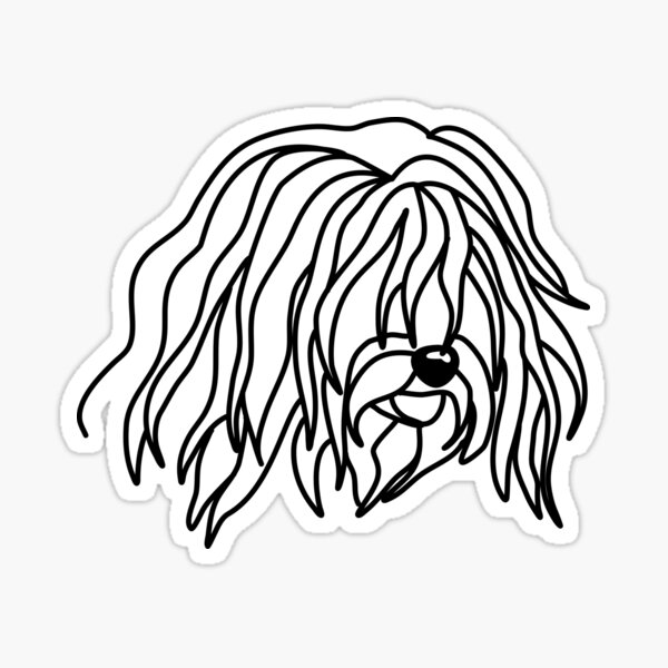 tibet terrier, tibetan terrier Sticker