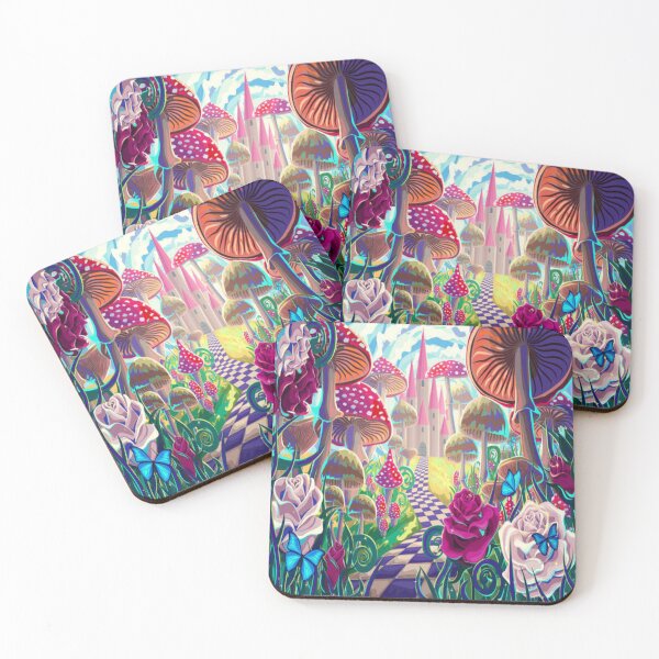 Item preview, Red and White Giant Mushroom Forest Ideal for Vinyls and Phone Cases designed and sold by MAX8-0.