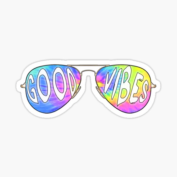 good vibes sunglasses Sticker