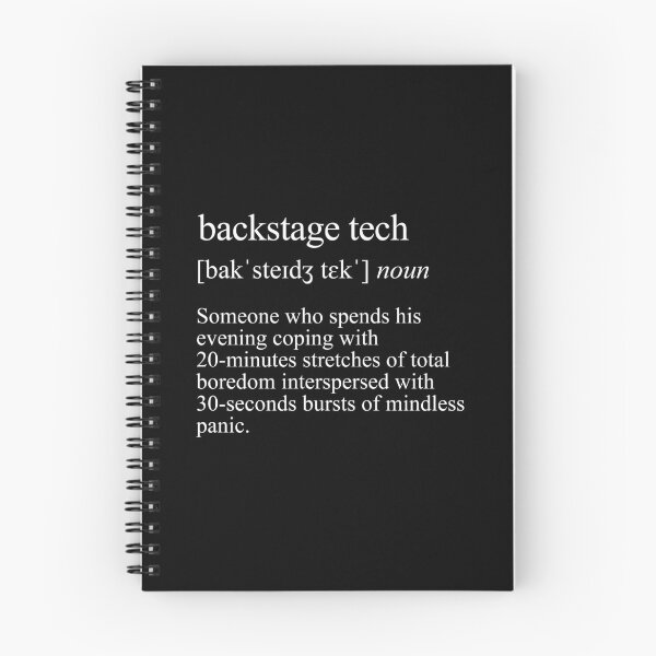 Item preview, Funny Backstage Tech Definition, Musical Backstage Crew designed and sold by TheReallyNiceStuff.