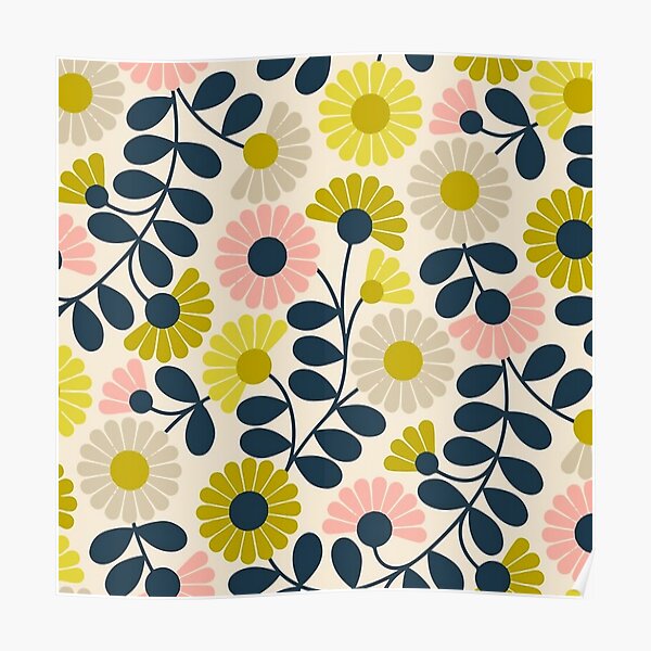" Orla Kiely colorful flowers, orla kiely floral design " Poster for Sale by mirandaa7 Redbubble