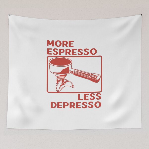 Item preview, More Espresso Less Depresso, Espresso Machine, Portafilter, Red designed and sold by anghelapparel.