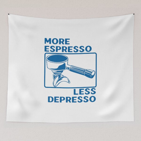 Item preview, More Espresso Less Depresso, Espresso Machine, Portafilter, Blue designed and sold by anghelapparel.