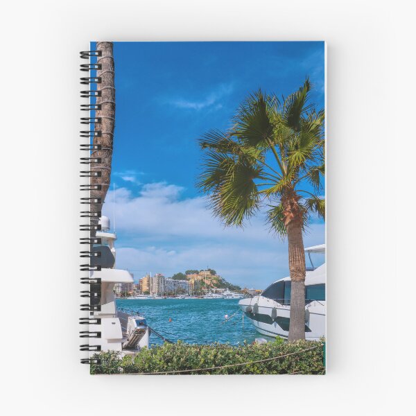 Item preview, Denia Spain Marina Harbour Yachts Castle and Palm Trees designed and sold by acceleratorhams.